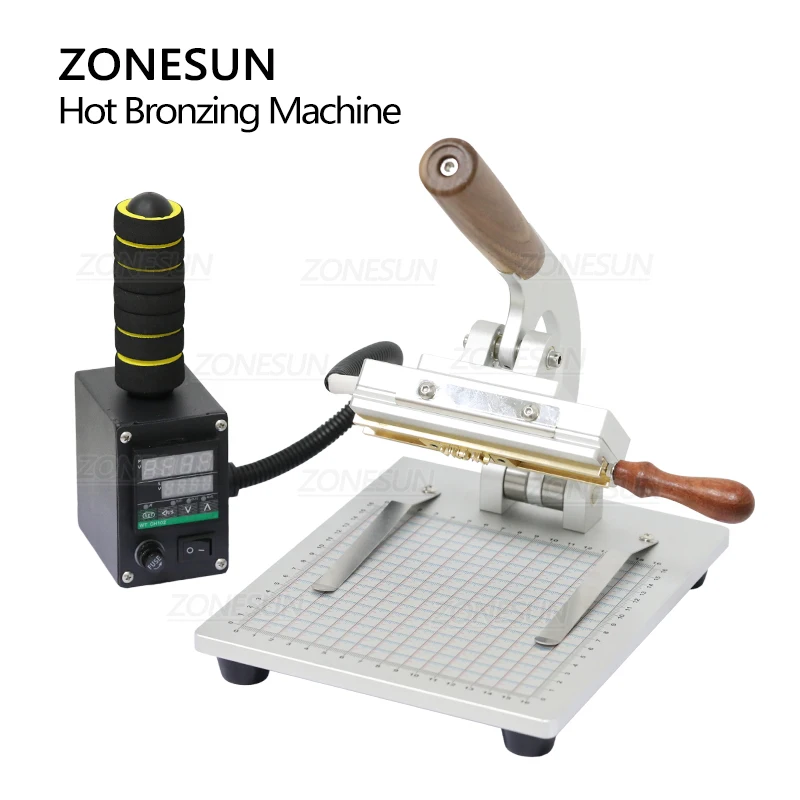 

ZONESUN Adjustable Temperature Manual Leather Paper Card Logo Hot Stamping Embossing Imprinting Machine