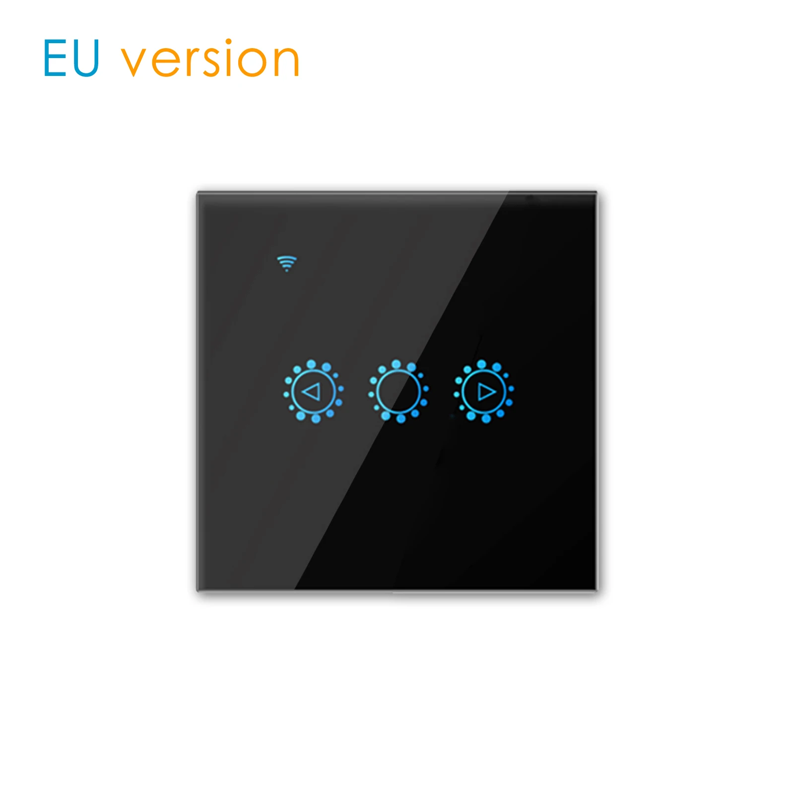 EU-Black Настенный сенсорный переключатель с регулируемой яркостью, Wi-Fi, стеклянная панель, плавный диммер, приложение Ewelink, поддержка Alexa Google Home, ЕС, Великобритания, черный, золотой, умный переключатель - Комплект: EU-Black