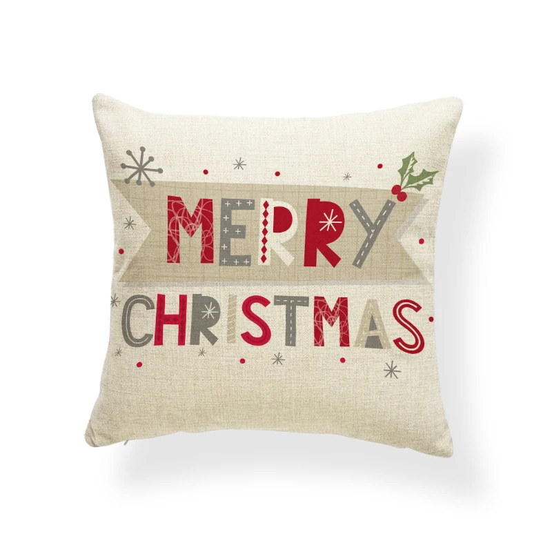 Наволочка для дивана 45 см из полиэстера с изображением снега в рождественском