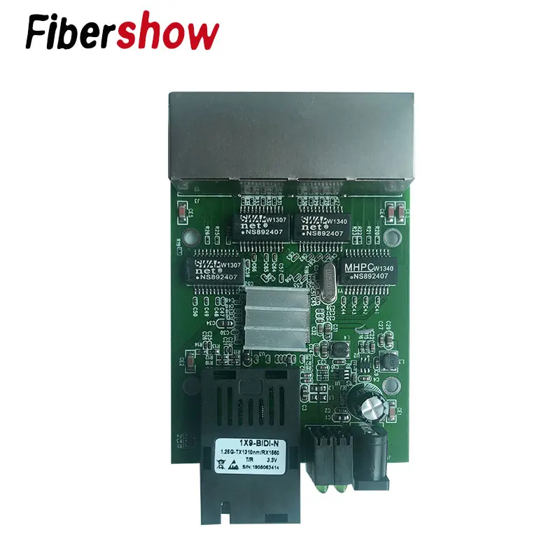 4 RJ45 1 SC Fast Ethernet switch Converter Fiber Optical Media fiber Port PCBA 10/100/1000M | Мобильные телефоны и