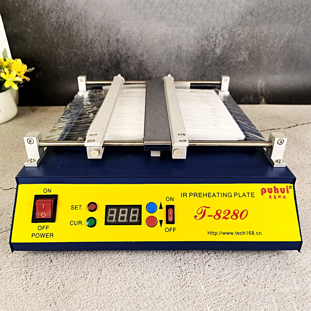 

220V or 110V Puhui T8280 PCB Preheater IR Preheating Plate T-8280 IR-Preheating Oven 0-450degree Celsius Solder Repair