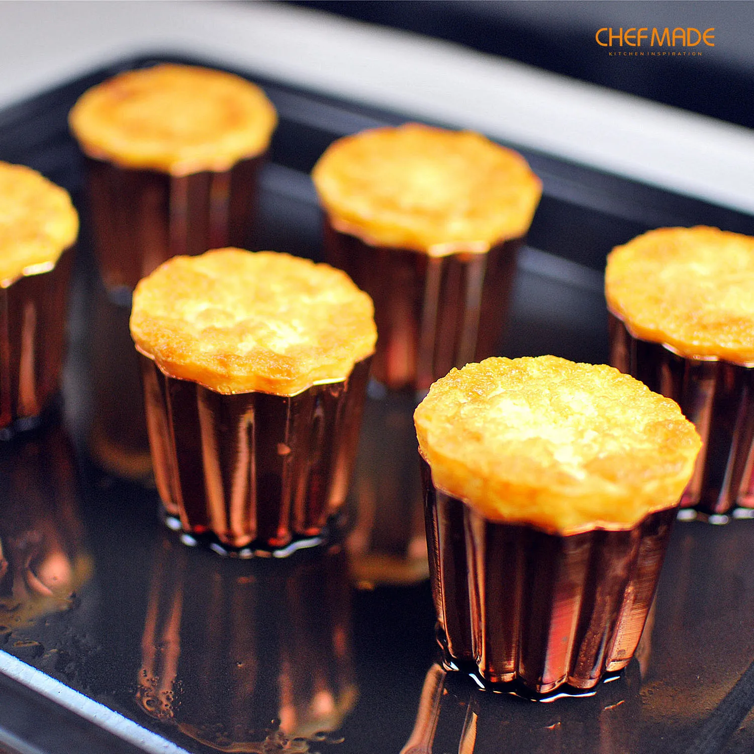 Chofmade медная Canele форма 2 Дюймовая Cannele Маффин чашка FDA одобренный Луженый интерьер