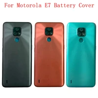 battery cover back rear door housing case for motorola moto e7 back cover with camera lens replacement repair parts