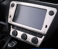 for skoda octavia 2018 2020 interior center air conditioner ac control panel button switch cover sticker trim car styling