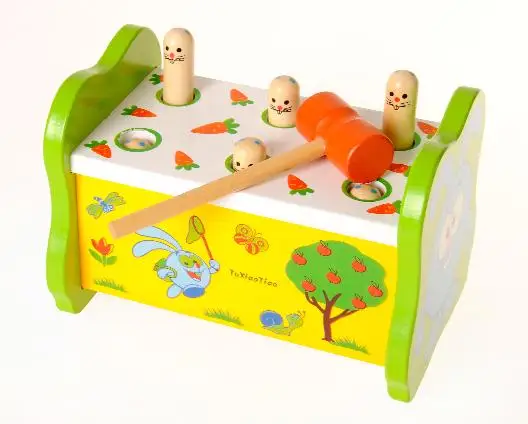 Бесплатная доставка детская деревянная ударная игрушка крот - Цена: 3 362,19 руб.