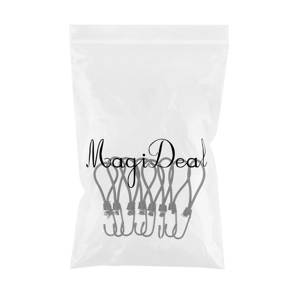 Эластичный шнур 6 дюймов сверхпрочные Завязывающиеся ремни с крючком для