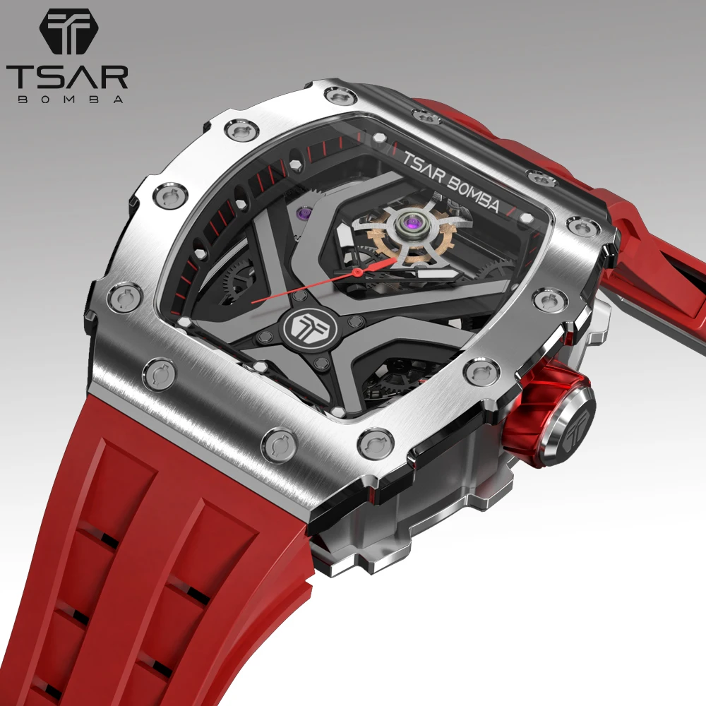 

Часы наручные TSAR BOMBA Мужские механические, брендовые роскошные стильные автоматические японские, NH05, 2021