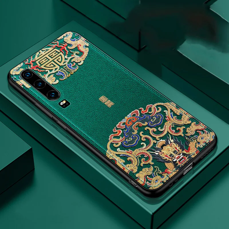 Задняя крышка из тисненой кожи для Huawei P30 P20 Pro чехол специальные чехлы телефонов в