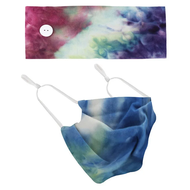 2 шт./компл. маска-повязка украшение на пуговицах с маской для лица Женская