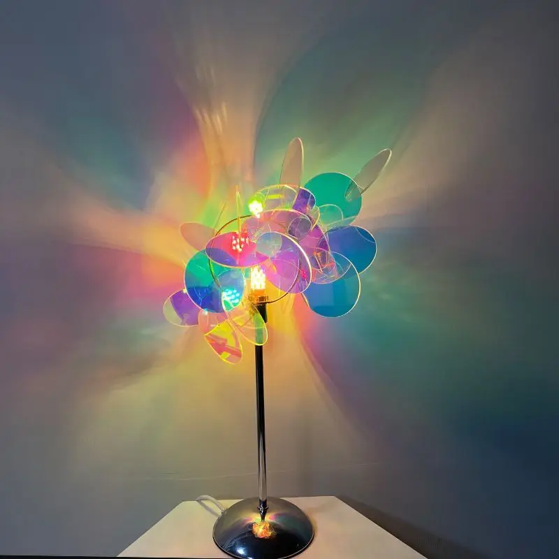 Lámpara de mesa LED de colores para decoración del hogar, luz de noche LED de ambiente Aurora, acrílico DIY, 2022