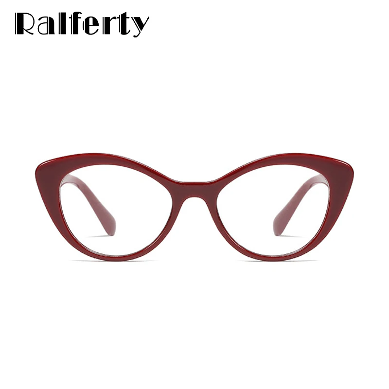 Ralferty винтажные женские очки прозрачные оправы для очков красные очки кошачий глаз без диоптрий очки F95179
