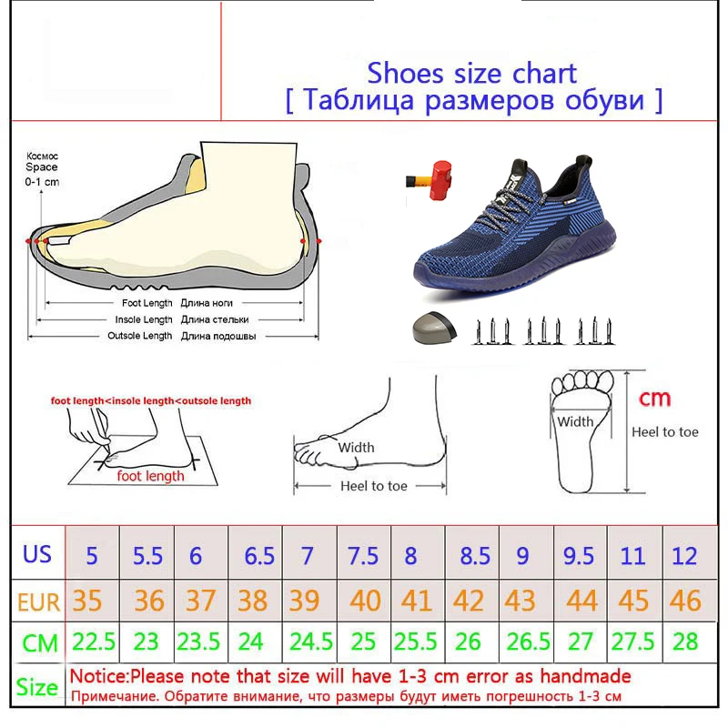 

DROPSHIPPING Men Steel Toe Boots Work SAFETY SHOES BOOTS MALE Autumn Anti-Crush Work Safety Shoes Construction Protective Sneake