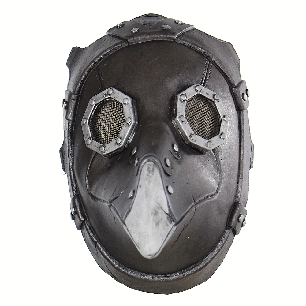 Латексная маска для лица в стиле панк и птицы страшная жуткая маскарадная