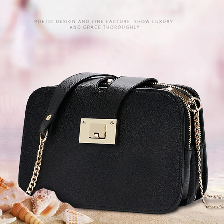 

New Fashion Women Shoulder Bag Chain Strap Flap Designer Handbags Purses Clutch Bag Mini Ladies Messenger Bags with Metal Buckle