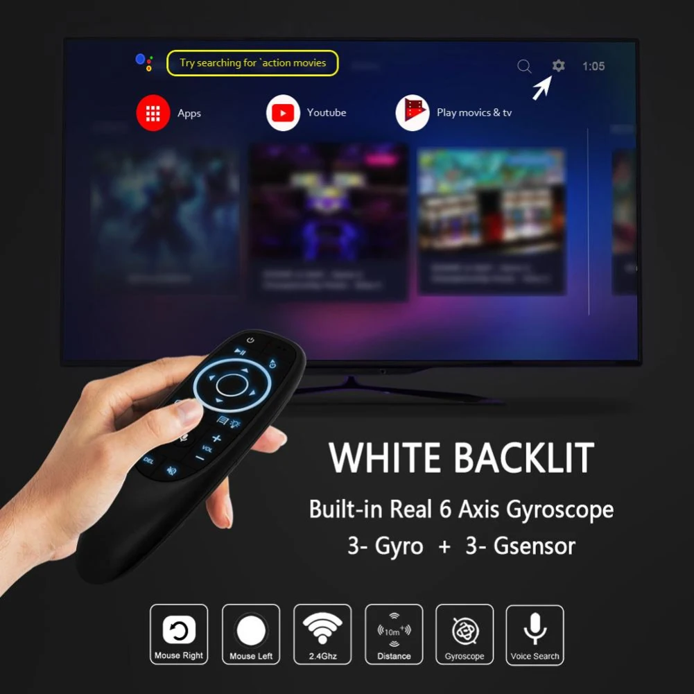 Голосовой пульт дистанционного управления G10S Pro 2 4G и Bluetooth Беспроводная