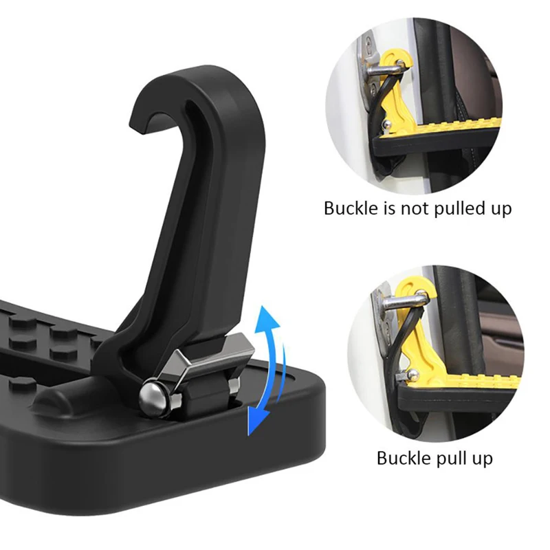 Алюминиевая Складная Автомобильная дверная ступенчатая педаль с крючком для