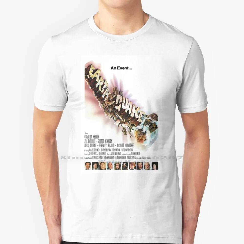 Землетрясения (1974) футболка 100% натуральный хлопок фильм стихийных бедствий Лос