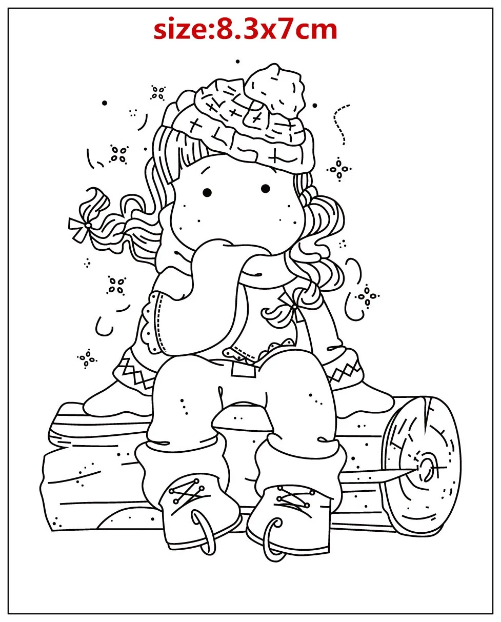 Yulan Girl Cartoon Pattern Stamp And Metal Die Scrapbooking Alphabet Embossing Craft Making Silicone Transparent Stamps | Дом и сад