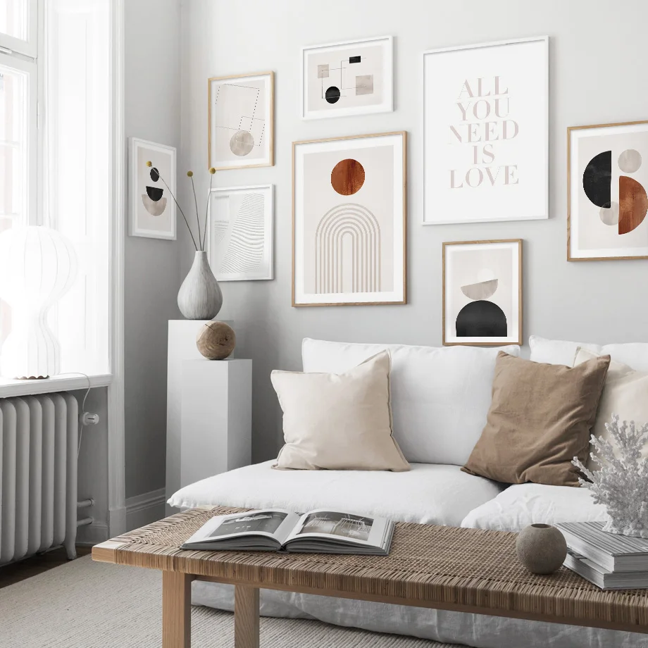 Абстрактные Геометрические линии современные скандинавские плакаты и принты