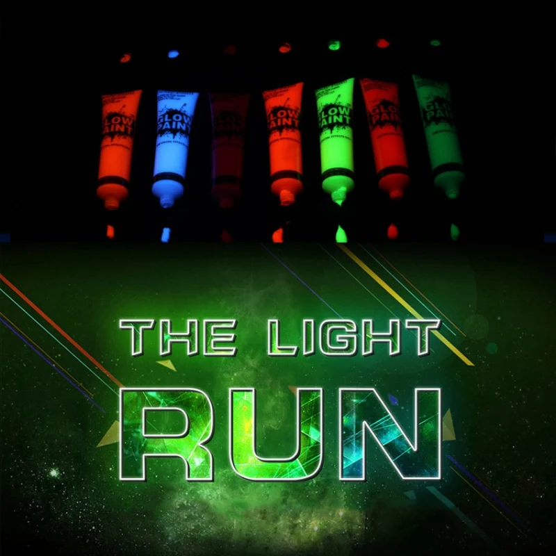 Неоновая флуоресцентная краска для боди-арта 6 цветов вечерние праздничные