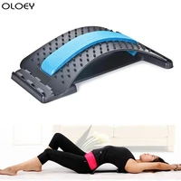 new back stretch equipment massager massageador magic stretcher fitness lumbar support relaxation spine pain relief random color