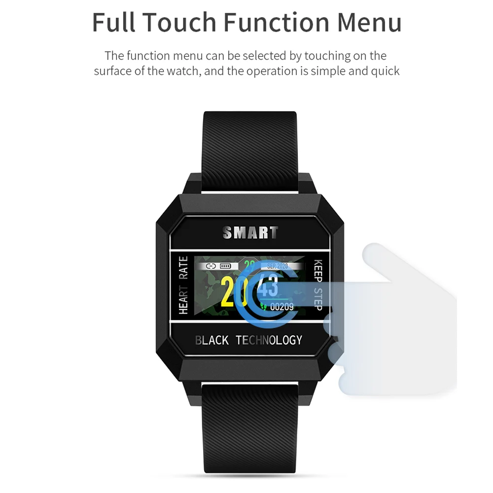 Heartrate Monitor Multiple Sport Model Fitness Tracker Smartwatch Man Women Anti-fatigue Smart Watch For IOS Android Phone PK F9 |