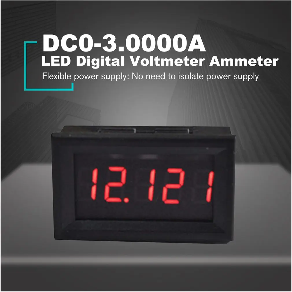 DC 0-100V 0-100A красные синие двойной светодиодный 5-бит цифровой вольтметр Амперметр