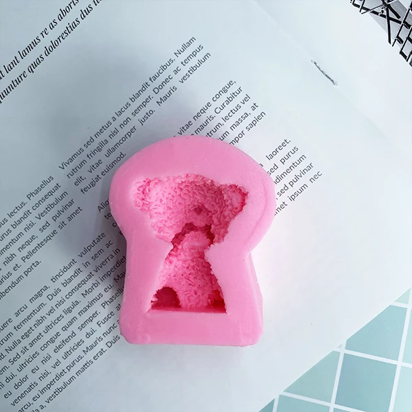 Платье с тремя красивыми медведи силиконовая шоколадная форма для выпечки