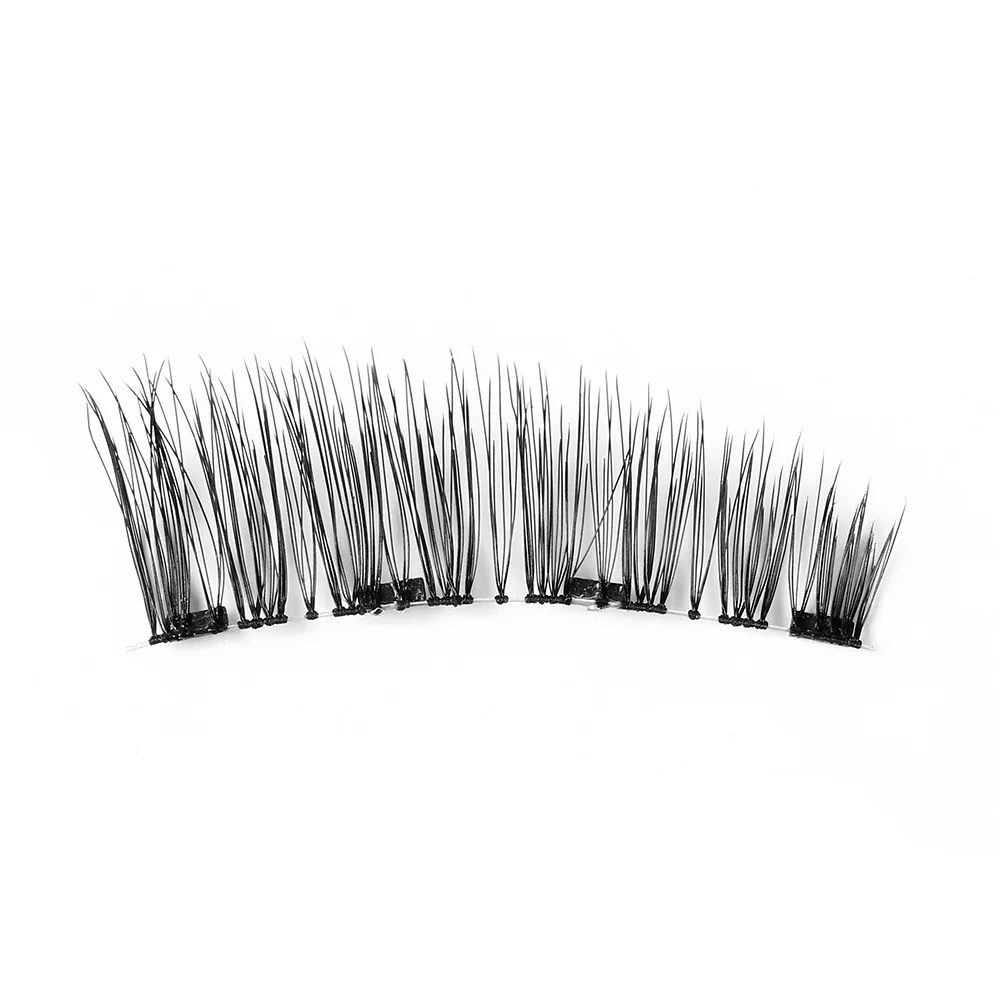 4PCS Handmade Four Magnets Cross Wispy Full Coverage False Eyelashes No Adhesive Needed Magnetic Eye Lashes Eye Makeup Tools