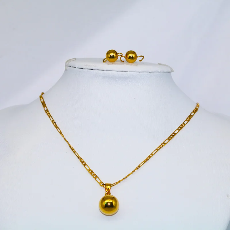 

Dubai Jewelry Set for Women Ethiopian Girls KidsNecklace/Earrings/Pendant Africa Fashion Metal Russia Bridal Jewelry Gifts
