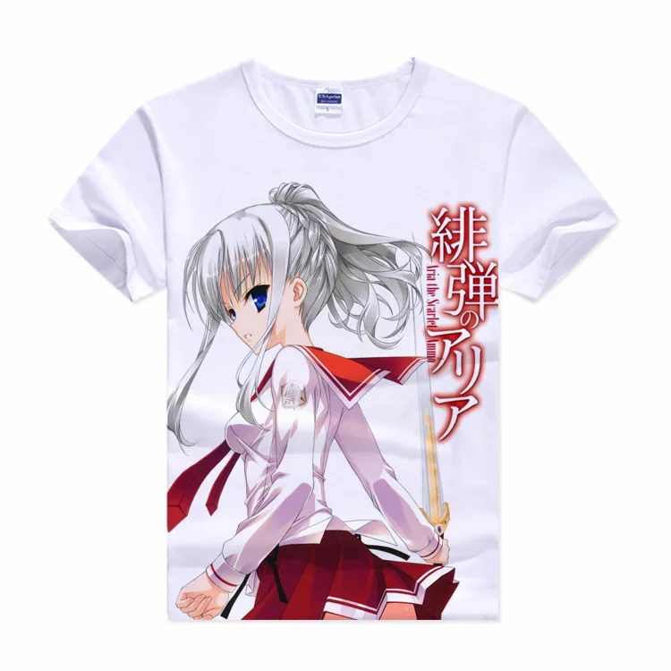 Футболка для косплея японского аниме Хидан no Aria летняя футболка с мультяшным