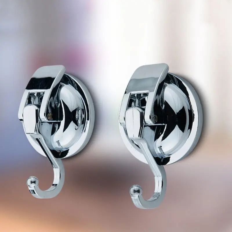 

2PCS TPU Traceless Hanger Heavy Duty Vacuum Suction Cup Hooks for Home Bathroom K3KA