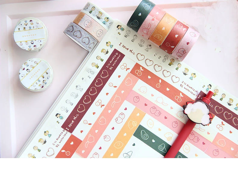 SIXONE INS милый мультфильм фрукты Руководство декоративная лента Корея авокадо васи