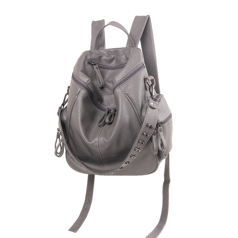 Модный женский рюкзак простой высококачественный кожаный на плечо для женщин