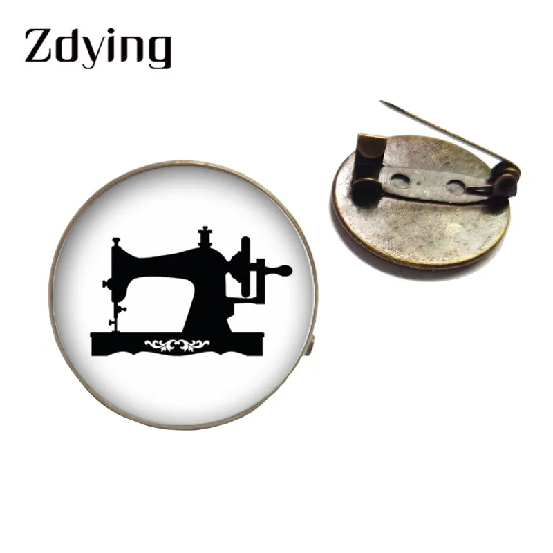 ZDYING старинная швейная машина броши-Ножницы Античная бронзовая шпилька для