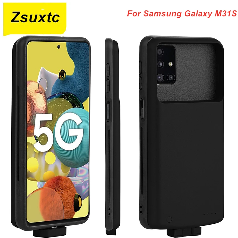 

Чехол для Samsung Galaxy M31S, чехол для аккумулятора M31S 5000 мАч, чехол для зарядного устройства, чехол для смартфона, внешний аккумулятор для Samsung Galaxy ...