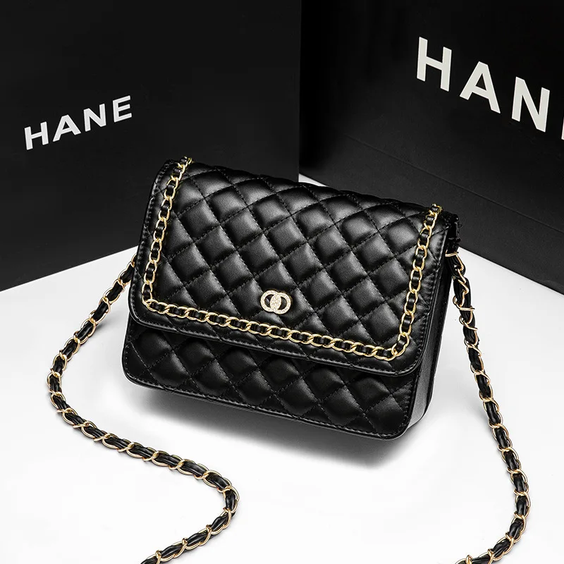 

Chain Shoulder Bag Women's Bag 2021 Handbag Luxury Autumn New Trendy Diamond Chain Bag Wild Diagonal Bag Shoulder Bag