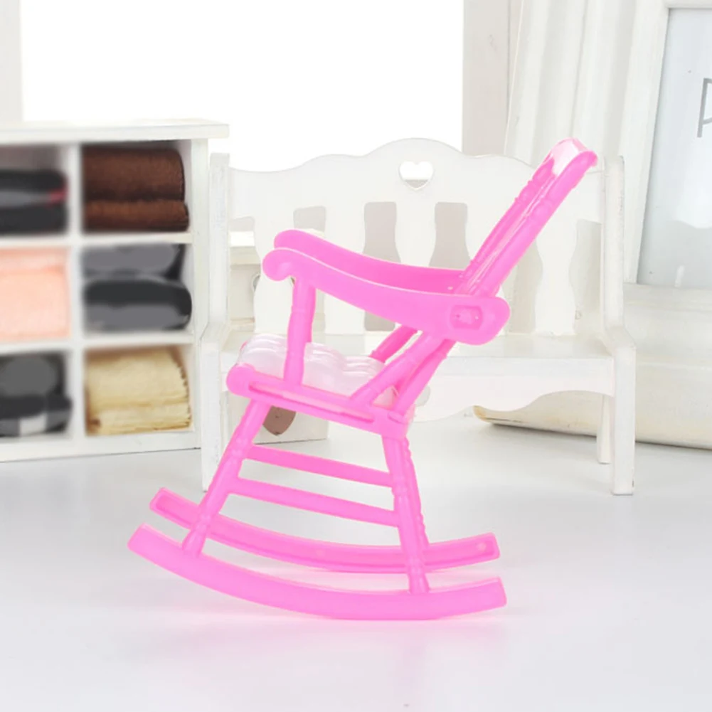 

Random Color Gift Accessories Decoration Children Mini Toy DIY Room Rocking Chair Dollhouse Furniture Plastic Home