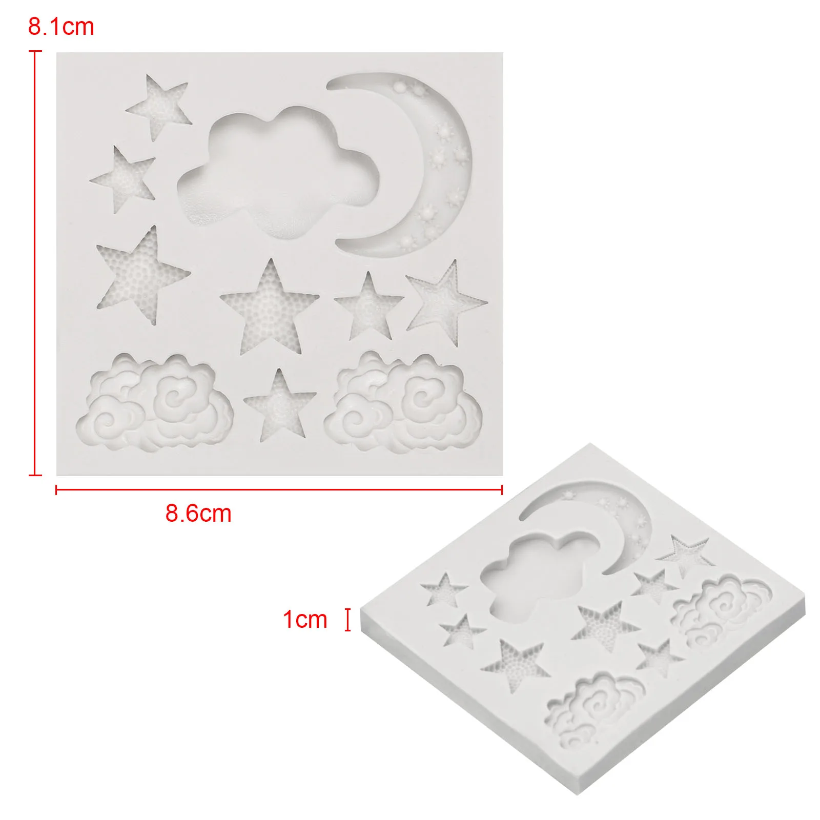 Силиконовая форма для выпечки помадки Звезда Луна облако мастики DIY Кондитерские