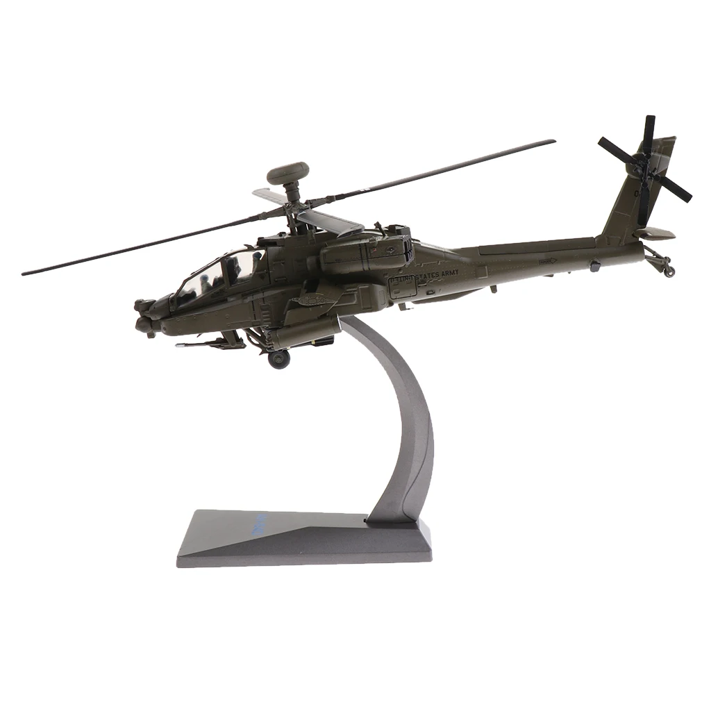 Модель вертолета Apache 1:72 AH64 с подставкой реалистичная модель армейского самолета