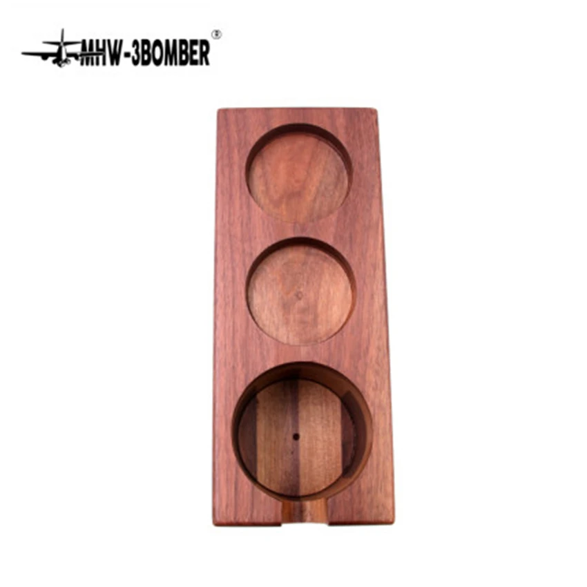 

Barista Coffee Filter Tamper Holder Walnut Wood Espresso Distributor Mat Stand Cafe Maker Support Base Rack Coffee Accessories