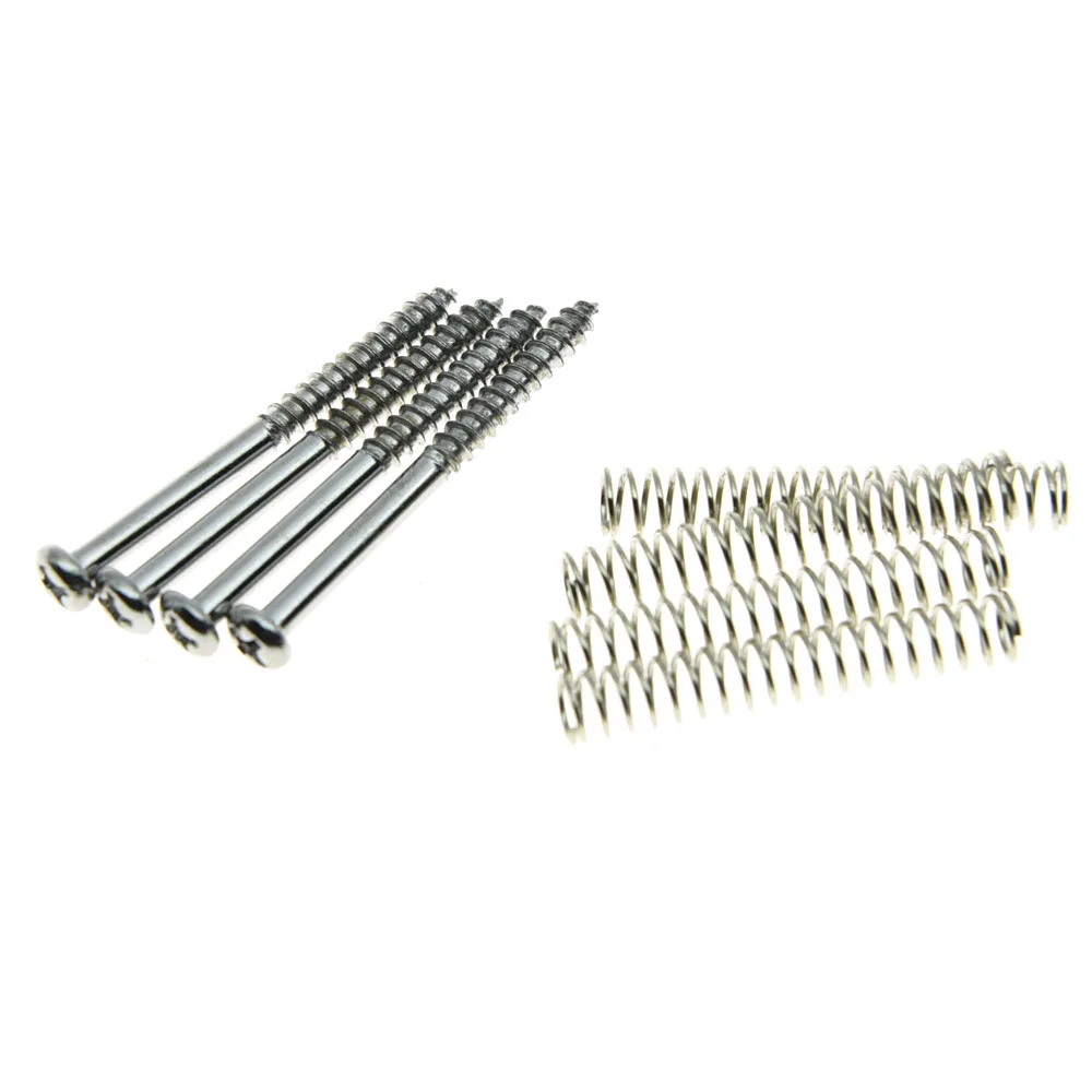 

Chrome / Black / Gold 4 pcs P Bass J Bass P90 Soapbar Pickup Mounting Screws and Springs Nickel Guitar Accessories