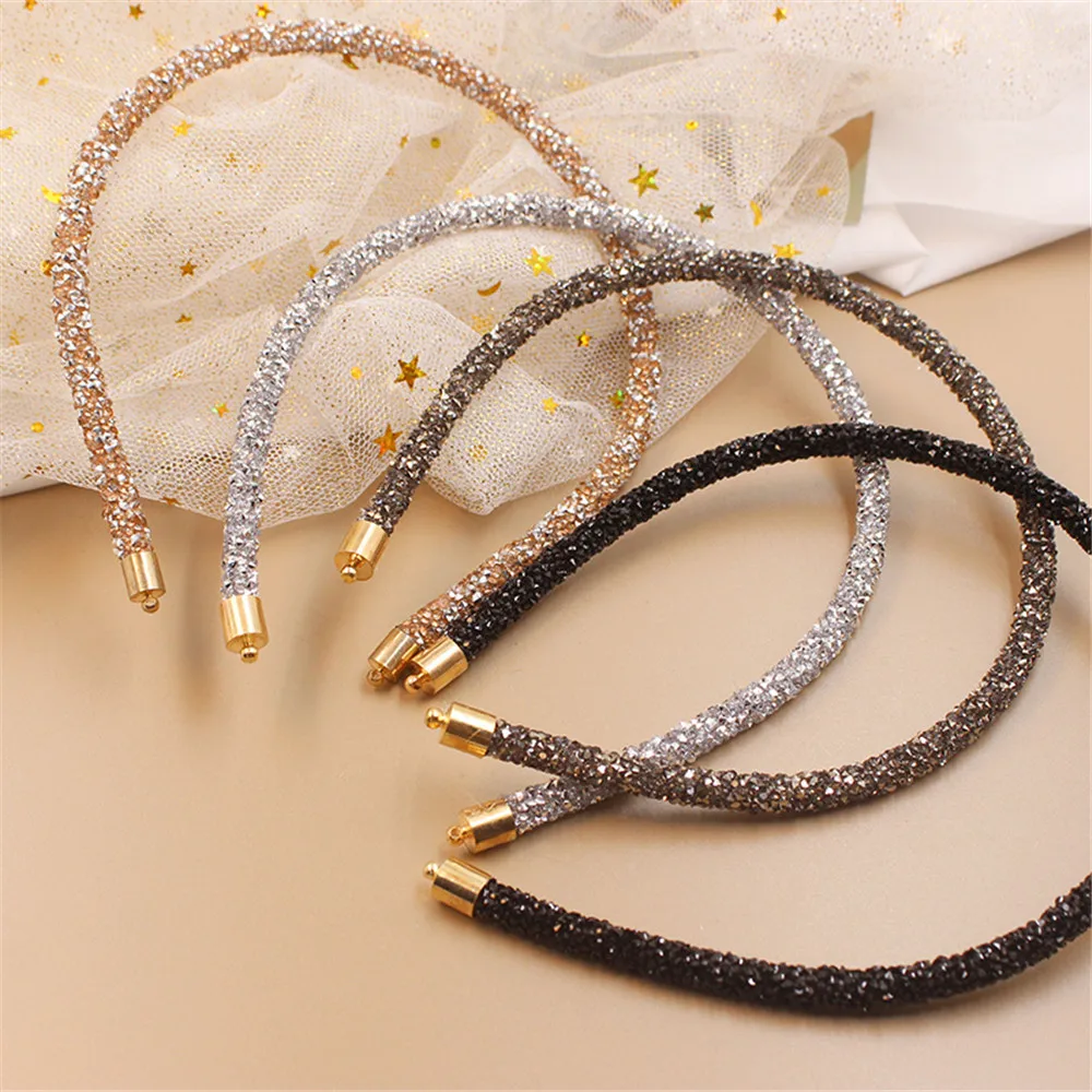 Модная повязка стразы для волос с полностью алмазным покрытием сверкающая