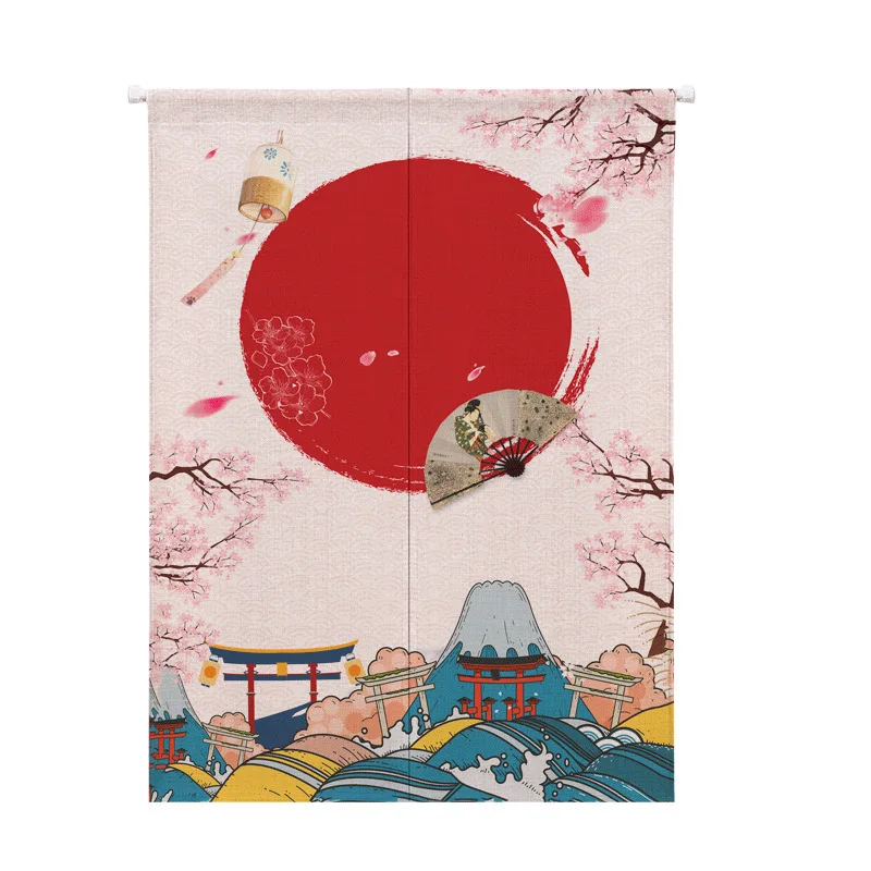 Полузанавески из хлопка и льна в японском стиле кухонные короткие декоративные