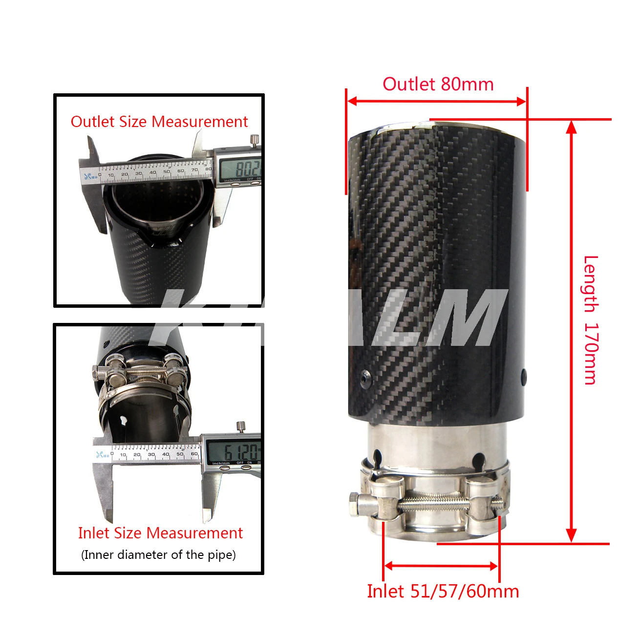 

1 piece M Logo Carbon Fiber Exhaust Pipe For BMW F30 F31 F22 F23 F32 F33 F36 F10 F12 M2 M3 M4