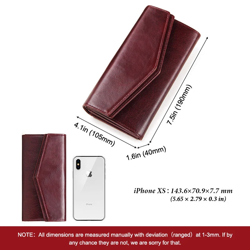 Женский кожаный кошелек с Rfid-защитой удобный Дамский бумажник на защелке клатч