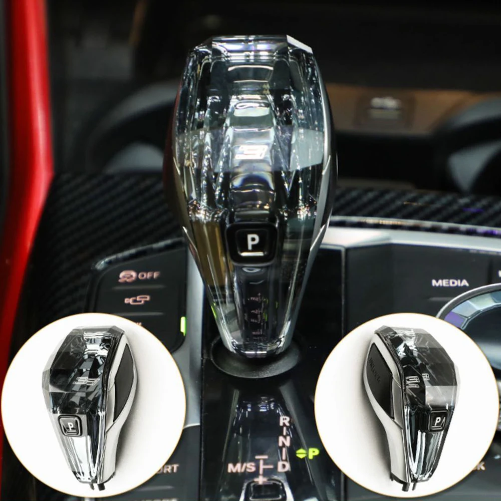 

Mankaleilab Modified Gear Shift Handle Replacement Crystal Gear Knob for BMW X5 X7 i8 8 Series