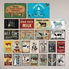 Винтажная ферма, корова, свинка, бекон, металлическая фотокартина, железный жестяной знак, Настенная картина, фермер, комната, домашний декор для гостиной