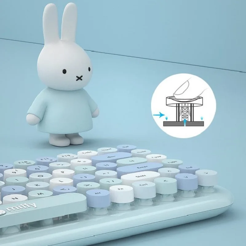 miffy x mipow wireless keyboard mouse combos for desketop laptop with mouse pad 2 4g wireless set mixed game keyboard for gifts free global shipping