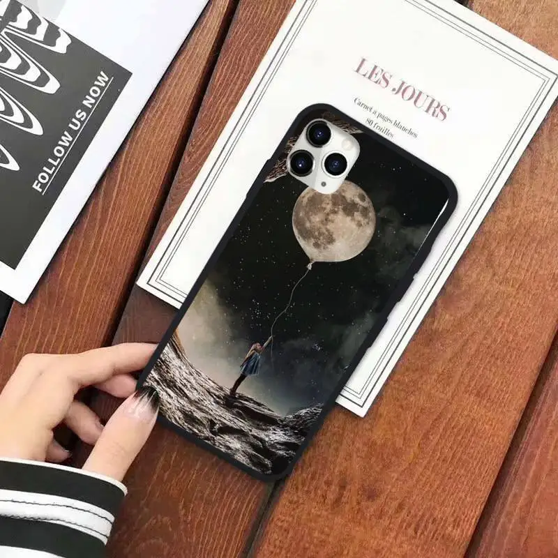 

New Space Astronaut Cartoon Phone Case for iPhone 11 12 pro XS MAX 8 7 6 6S Plus X 5S SE 2020 XR